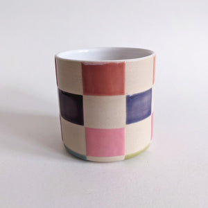 Multicolor Checker Cup