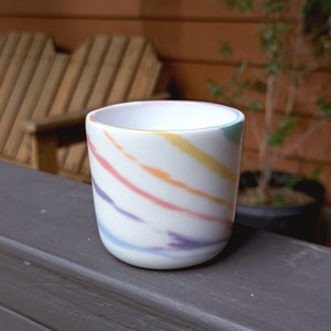 Rainbow Marbled Porcelain Mini Cup