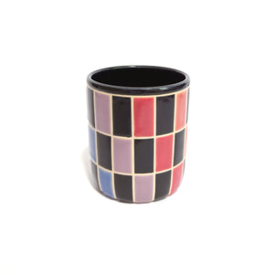 Rainbow & Black Checker Cup