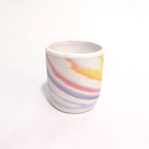 Rainbow Marbled Porcelain Cup