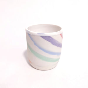 Rainbow Marbled Porcelain Cup