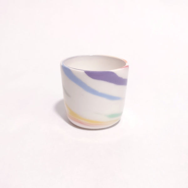 Rainbow Marbled Porcelain Mini Cup