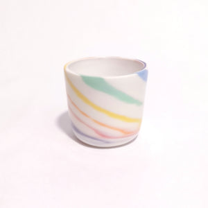 Rainbow Marbled Porcelain Mini Cup