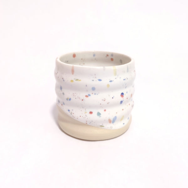 Rainbow Confetti Wavy Cup