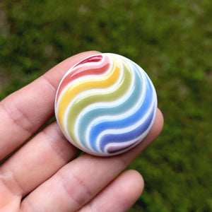 Porcelain Magnet - Rainbow Swirl