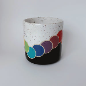 Rainbow Zig Zag Dot Cup - Speckled