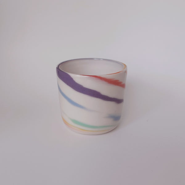 Rainbow Marbled Porcelain Mini Cup