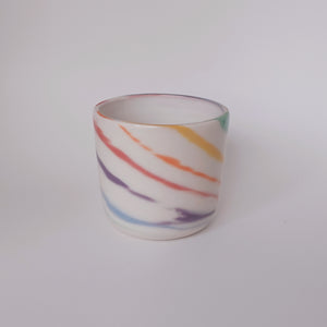 Rainbow Marbled Porcelain Mini Cup