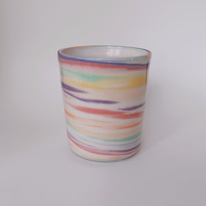 Rainbow Marbled Porcelain Cup