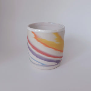 Rainbow Marbled Porcelain Cup