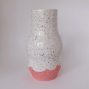 Speckled White & Pink Vase