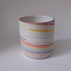 Rainbow Marbled Porcelain Mini Cup