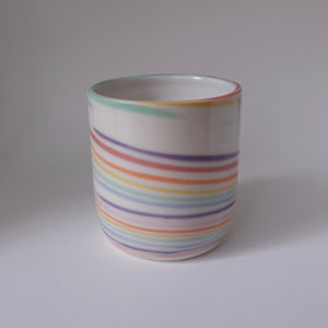 Rainbow Marbled Porcelain Mini Cup