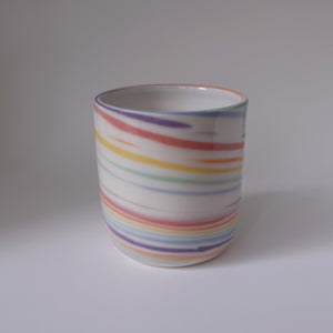 Rainbow Marbled Porcelain Mini Cup