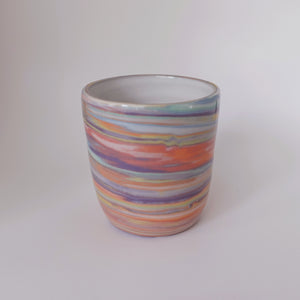 Rainbow Marbled Porcelain Cup