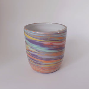 Rainbow Marbled Porcelain Cup