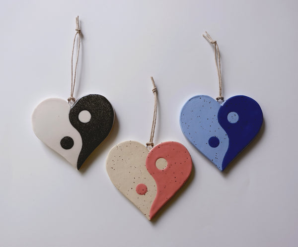 Yin Yang Heart Ornament