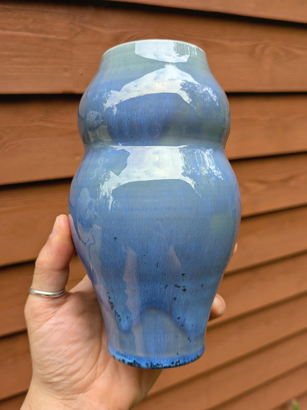 Blue Micro Crystal Vase