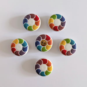 Porcelain Magnet - Rainbow Flow
