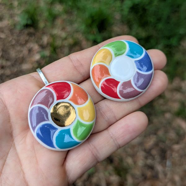 Porcelain Magnet - Rainbow Flow