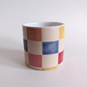 Multicolor Checker Cup
