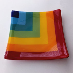 Fused Glass Square Plates (Seconds)