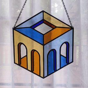 Large Mystery Cube Suncatcher - Arches
