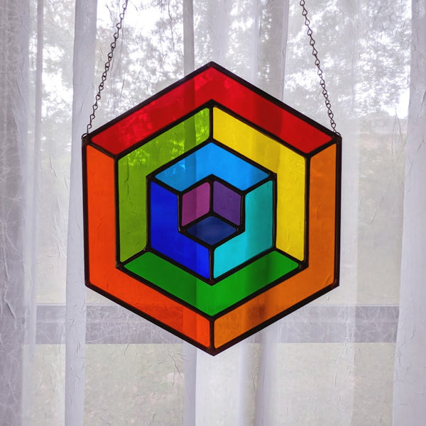 Colorful Cubes Suncatcher
