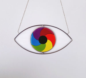 Rainbow Swirl Eye Suncatcher