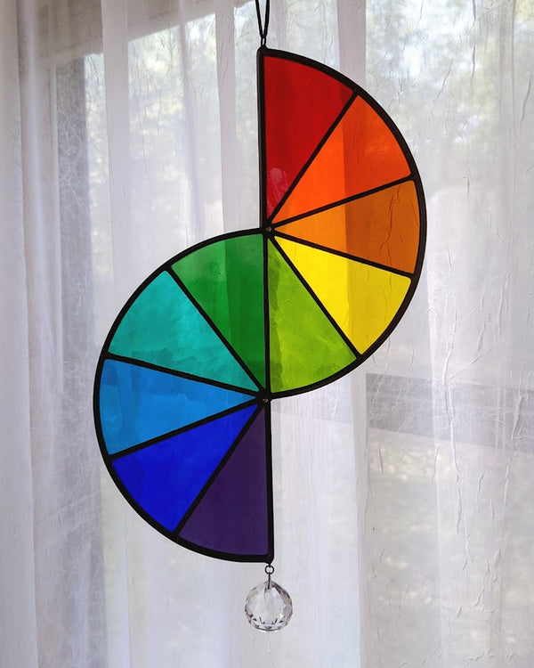 Rainbow Semicircles Suncatcher