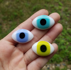 Fused Glass Eye Pebbles