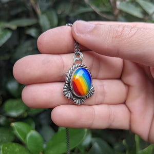 Rainbow with Silver Accents Necklace