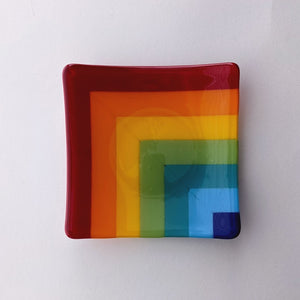 Fused Glass Square Plates (Seconds)